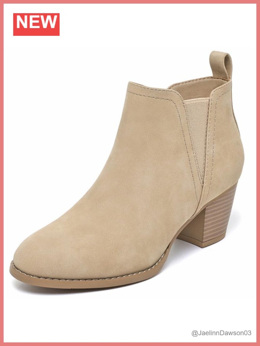 Womens Ankle Boots Side Zip Chunky Heel Low Heel Fall Winter Booties